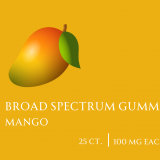 Broad Spectrum Gummies 25 ct. 100mg Mango