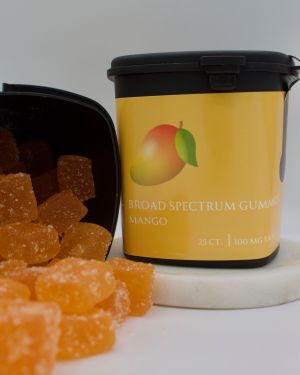 Broad Spectrum CBD Gummies 25 ct. Mango 100mg
